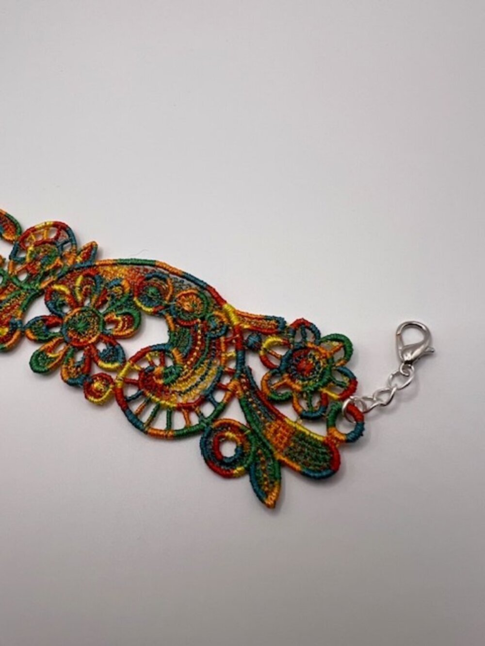 Homemade Multicolored Lace Bracelet - Picture 4 of 5